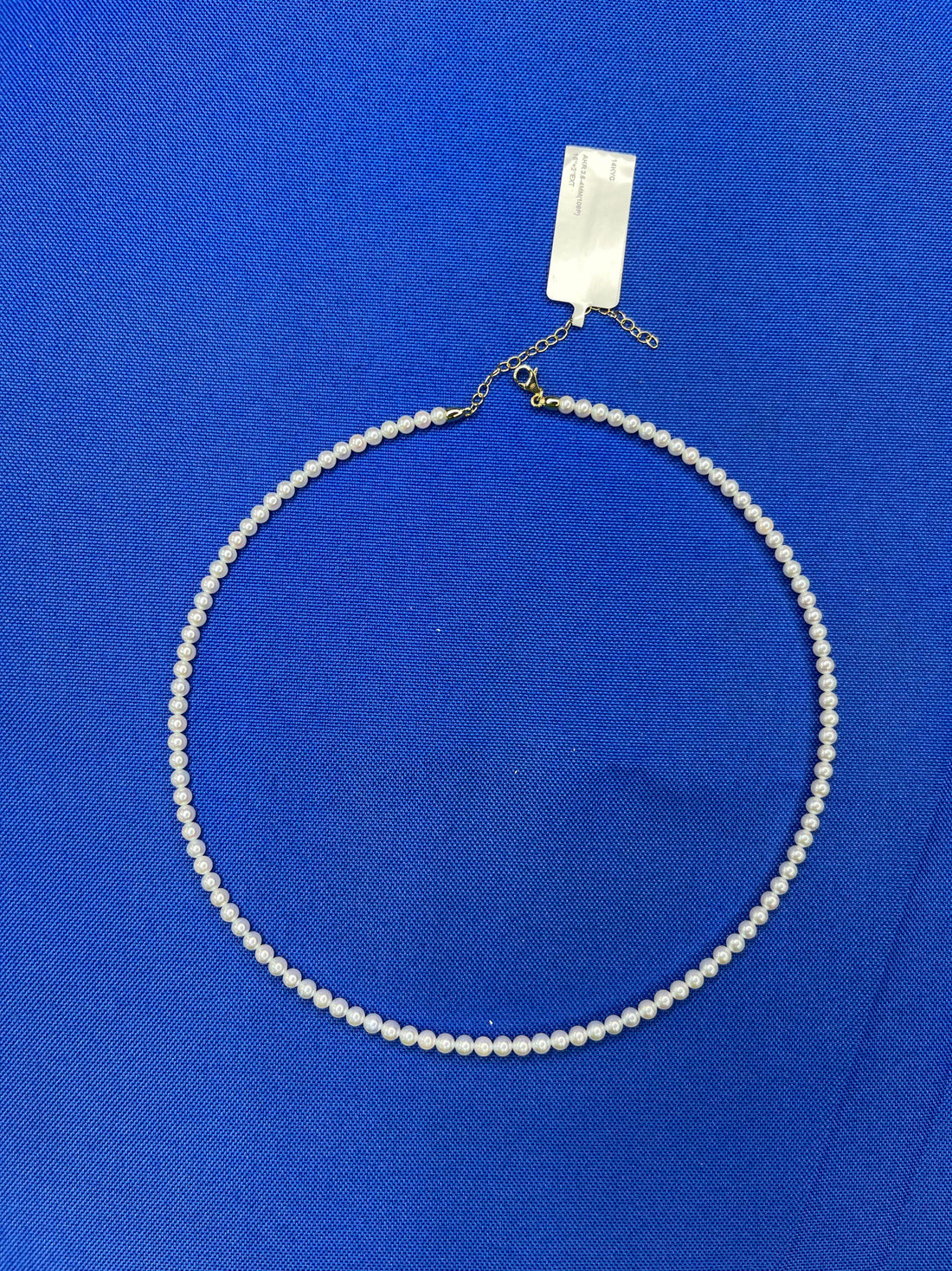 14 Karat Yellow Gold Multicolor Akoya Cultured Pearl Layer Thin Bead Necklace