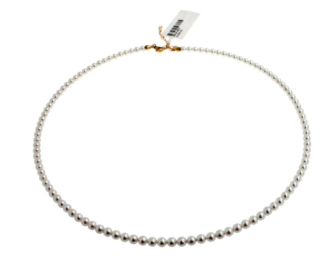 14 Karat Yellow Gold White Akoya Pearl Bead Layer Dainty Classic Beautiful White