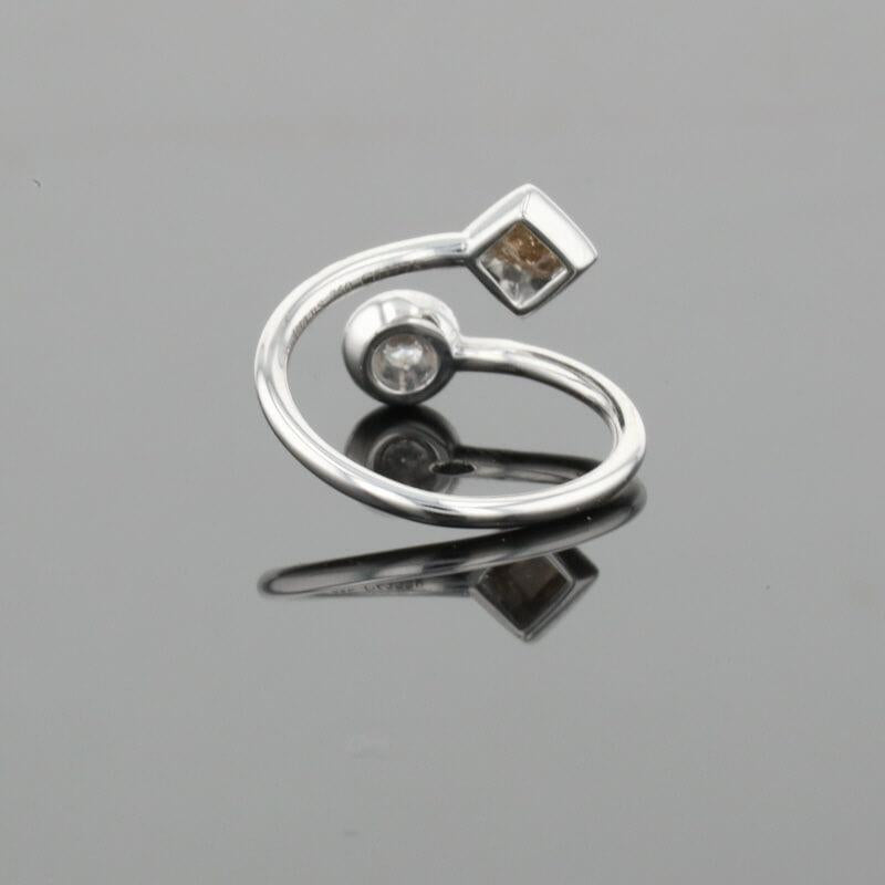 De Beers Talisman Polished & Brown Rough Natural Diamonds 18K White Gold Ring