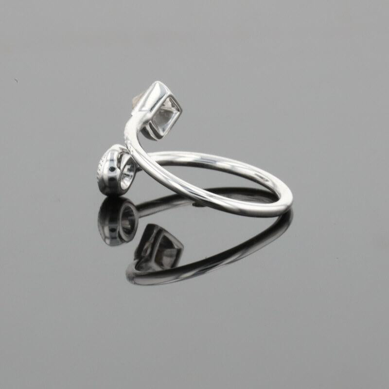 De Beers Talisman Polished & Brown Rough Natural Diamonds 18K White Gold Ring