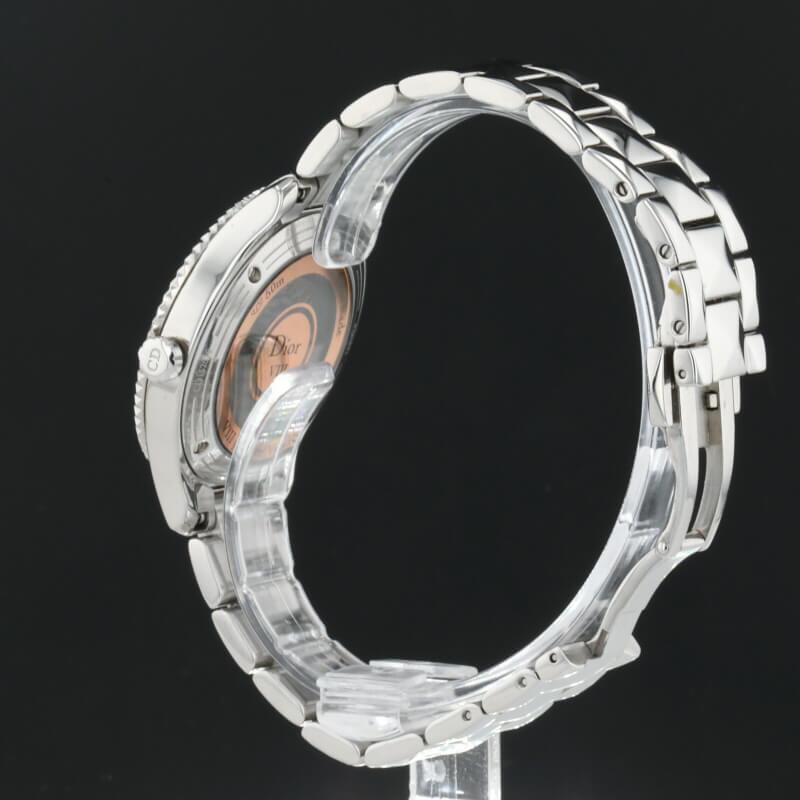 Dior VIII Diamonds & Stainless Steel 33 mm Rose Pink Dial Watch