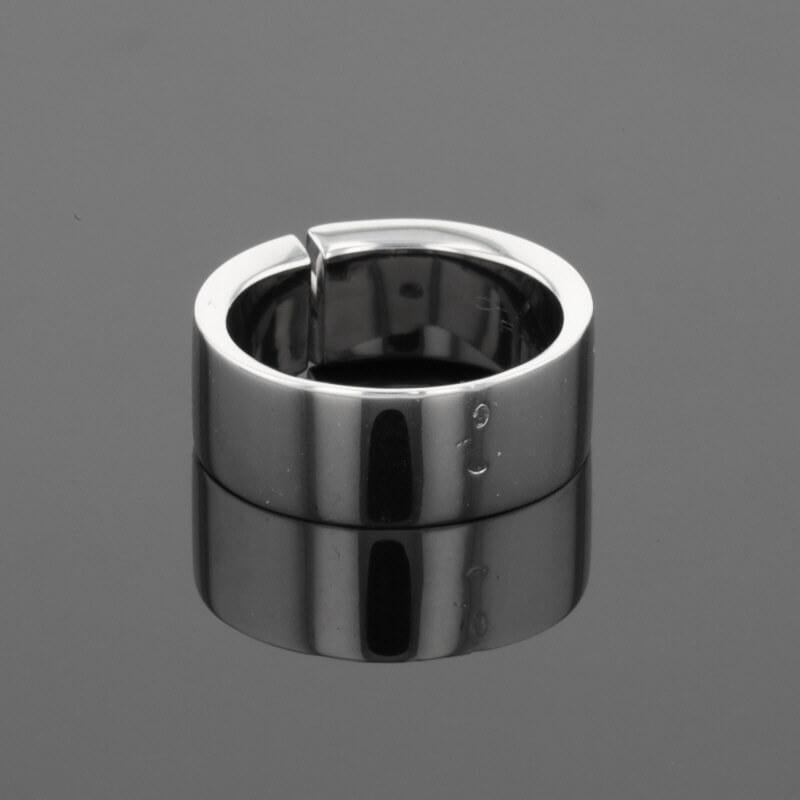 Chaumet Liens Diamonds 18K White Gold Wide Band Ring