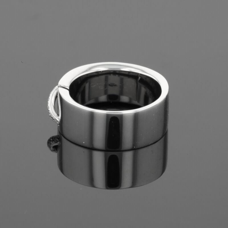 Chaumet Liens Diamonds 18K White Gold Wide Band Ring