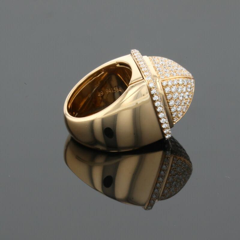 Fred Pain de Sucre Diamonds & 18K Yellow Gold Signet Ring
