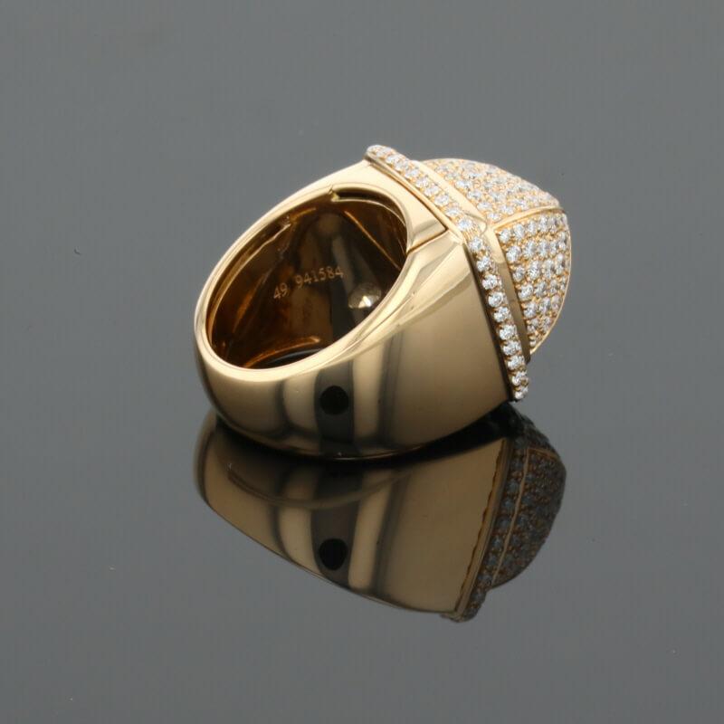 Fred Pain de Sucre Diamonds & 18K Yellow Gold Signet Ring
