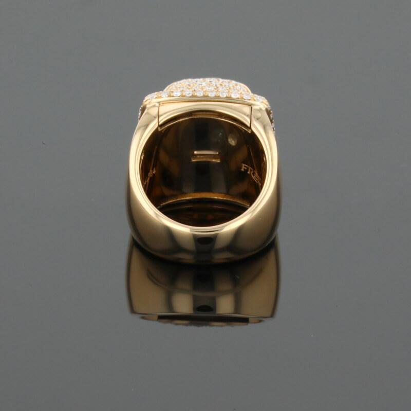 Fred Pain de Sucre Diamonds & 18K Yellow Gold Signet Ring