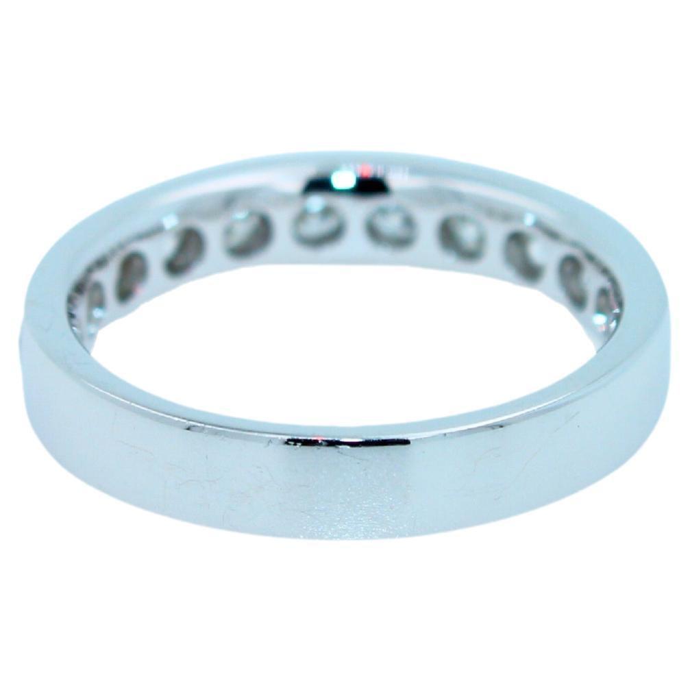 1 Cts Diamond Pave Eternity Engagement Wedding Anniversary Band White Gold Ring