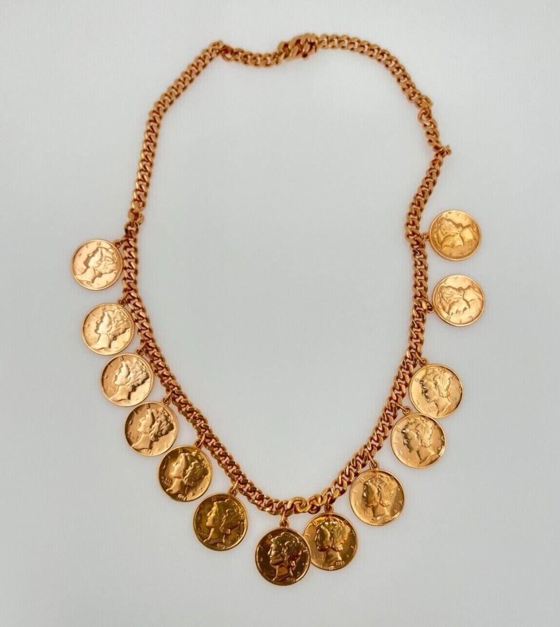 American USA Genuine Vintage Dollar Coin Rose Gold Vermeil Sterling Silver Curb