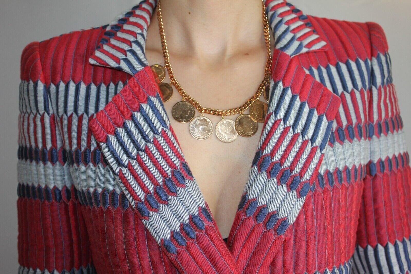 American USA Genuine Vintage Dollar Coin Rose Gold Vermeil Sterling Silver Curb