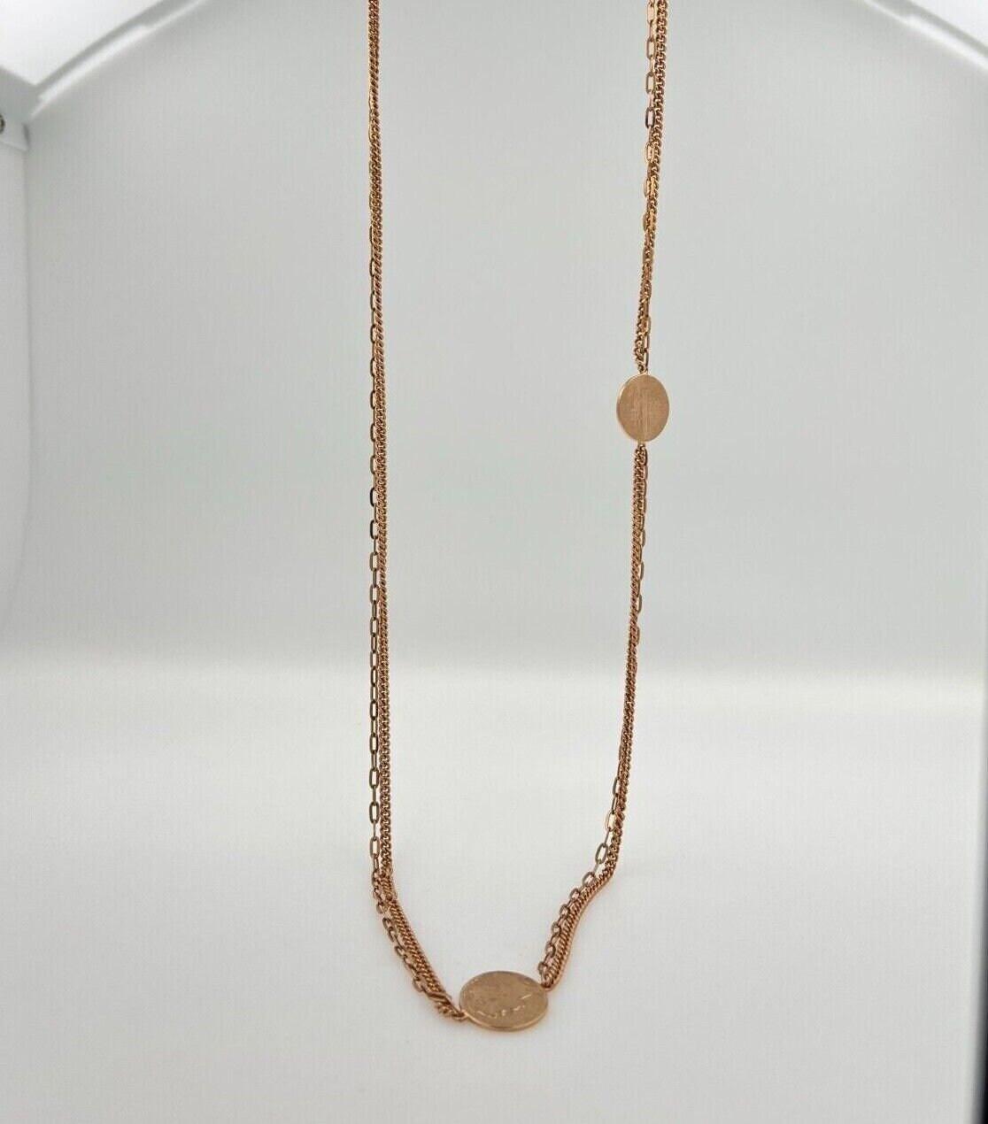 American USA Vintage Dollar Genuine Coin Rose Gold Vermeil Sterling Silver Doubl