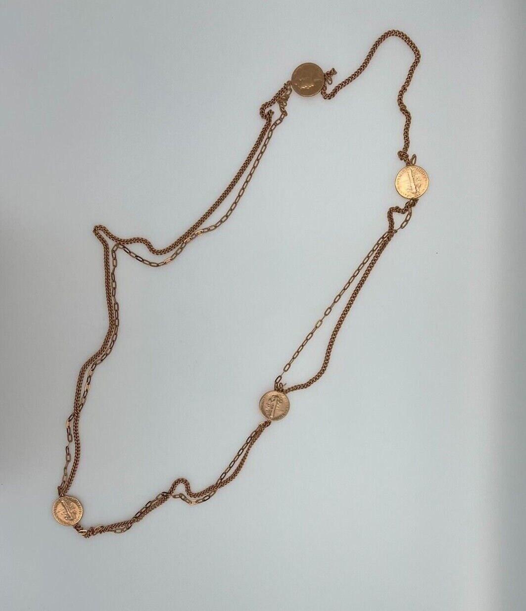 American USA Vintage Dollar Genuine Coin Rose Gold Vermeil Sterling Silver Doubl