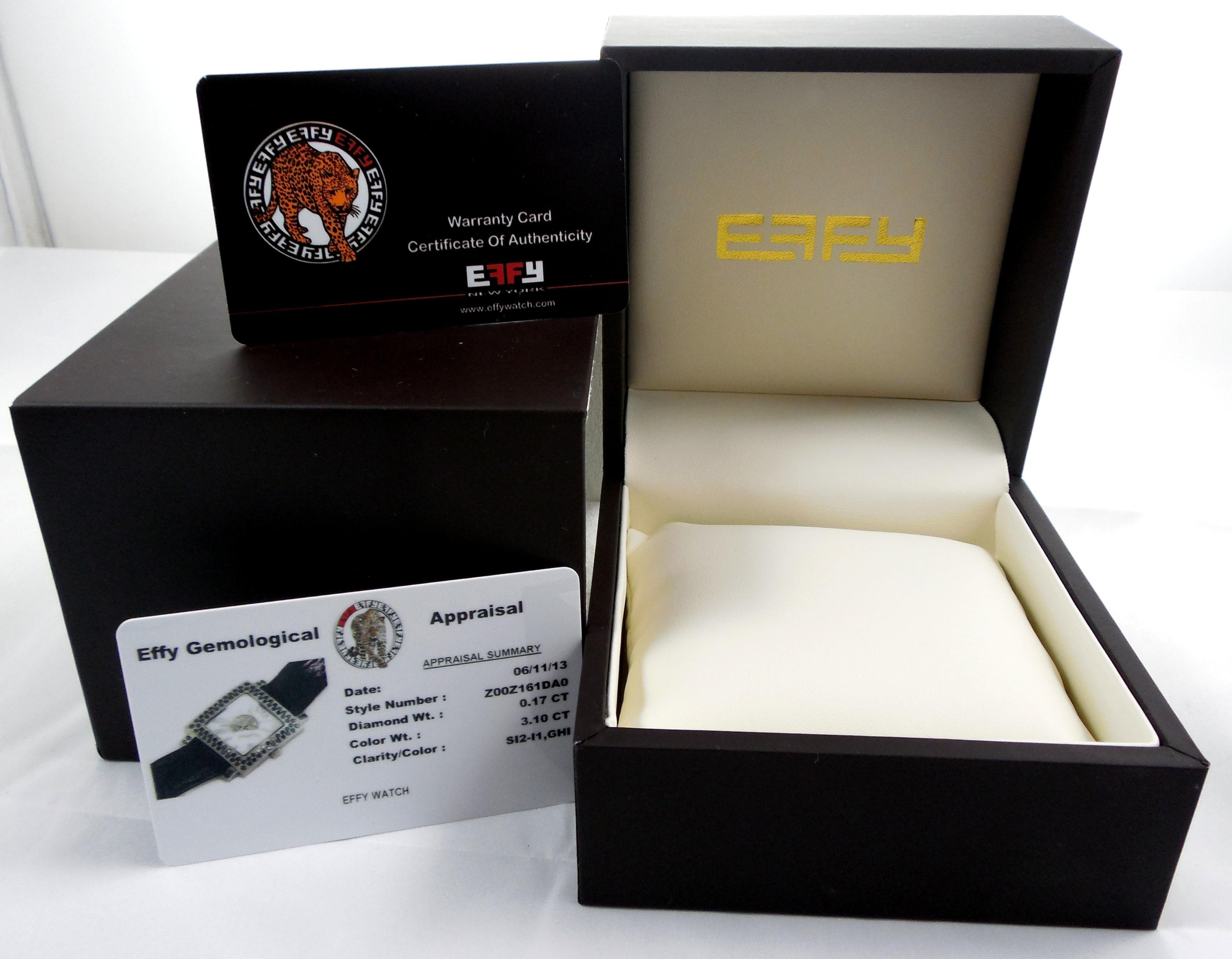 Amethyst & Diamonds Pave Dial Luxury Swiss Quartz Exotic Leather Watch