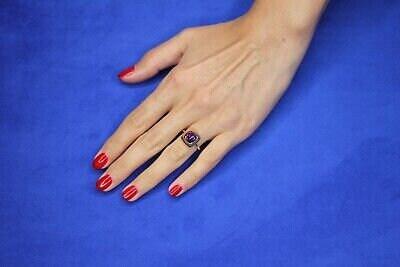 Amethyst Sugarloaf Cabochon Mountain Pyramid Cone Cocktail Statement Solitaire 1