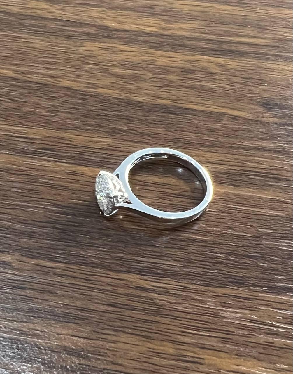 Diamonds Pave Set Round Cluster Halo Set 14K White Gold Statement Ring