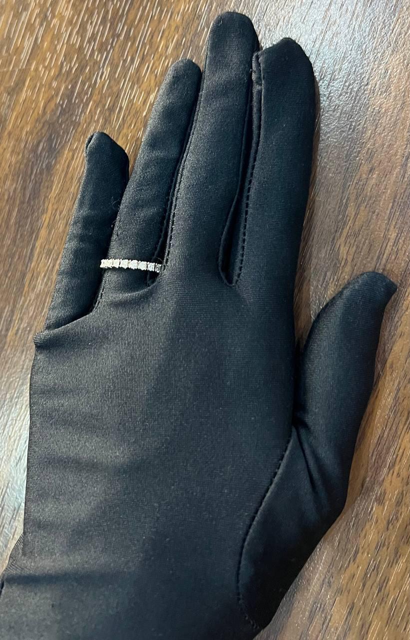 Classic Scallop Set Round Brilliant Diamond Line 14K White Gold Band Ring