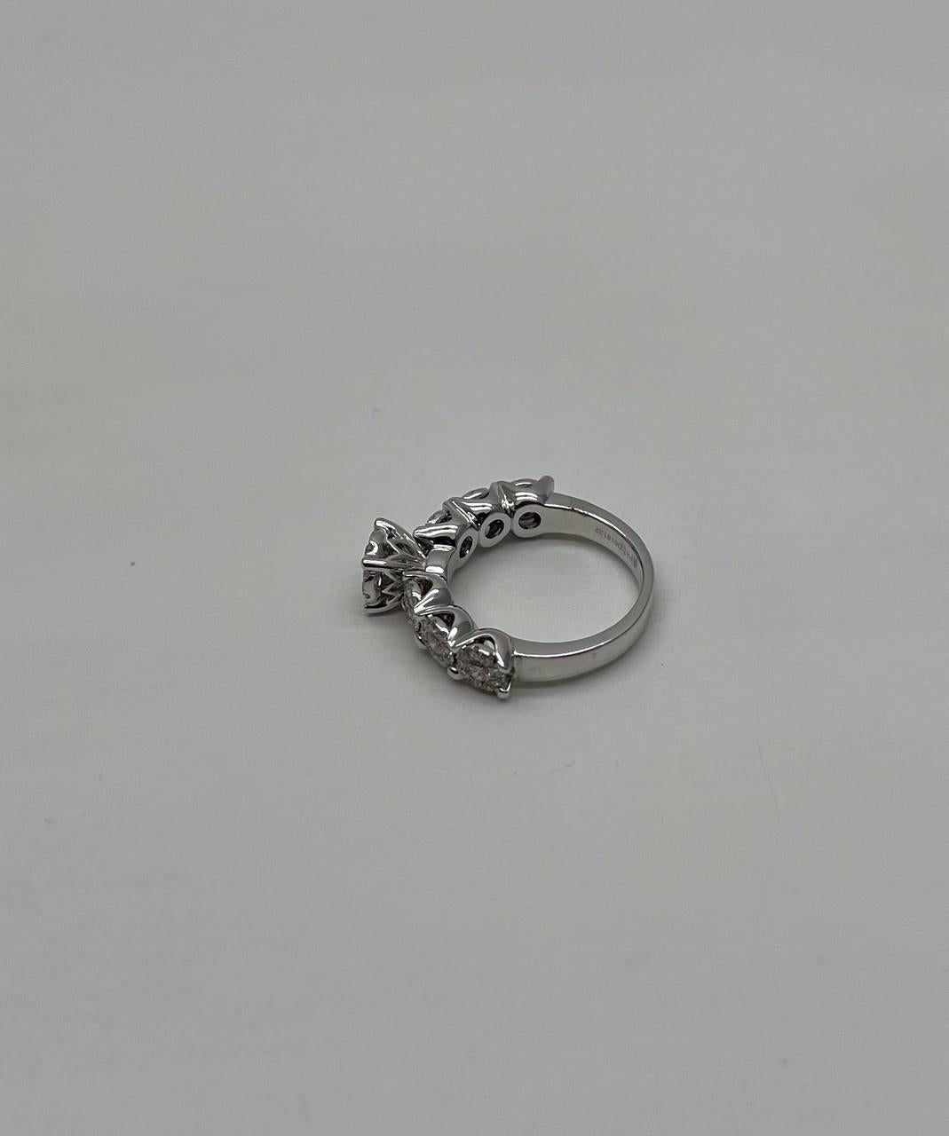 Diamonds Pave Set Cluster Halo Set 14K White Gold Statement Ring