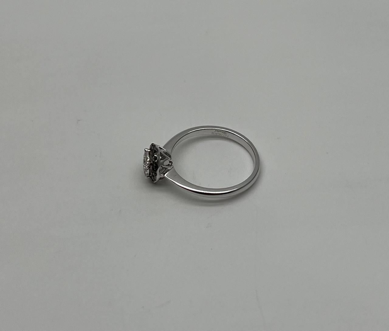 Diamonds Pave Set Round Cluster Black Diamond Halo 14K White Gold Statement Ring