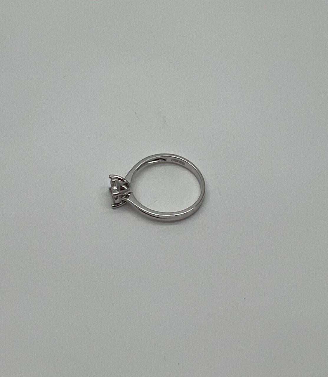 Diamond Cluster Halo 14K White Gold Dainty Promise Ring