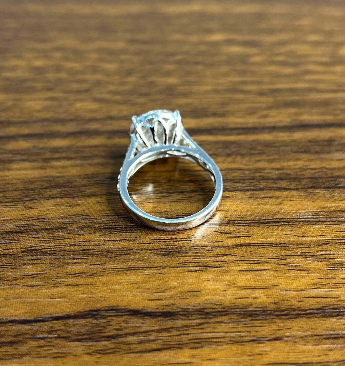 Classic Engagement Wedding Diamond Illusion Set Pave Cluster 14K White Gold Ring