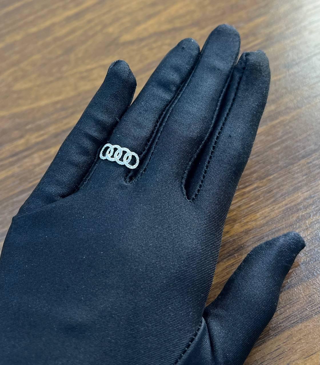 Infinity Circles Round Brilliant Cut White Diamond 14 Karat White Gold Ring