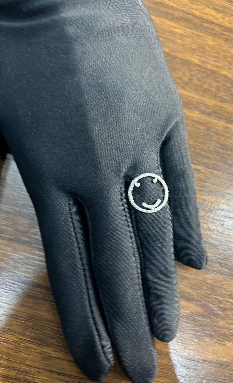 Smile Smiley Face Emoji White Diamond Halo 14K White Gold Statement Fun Ring