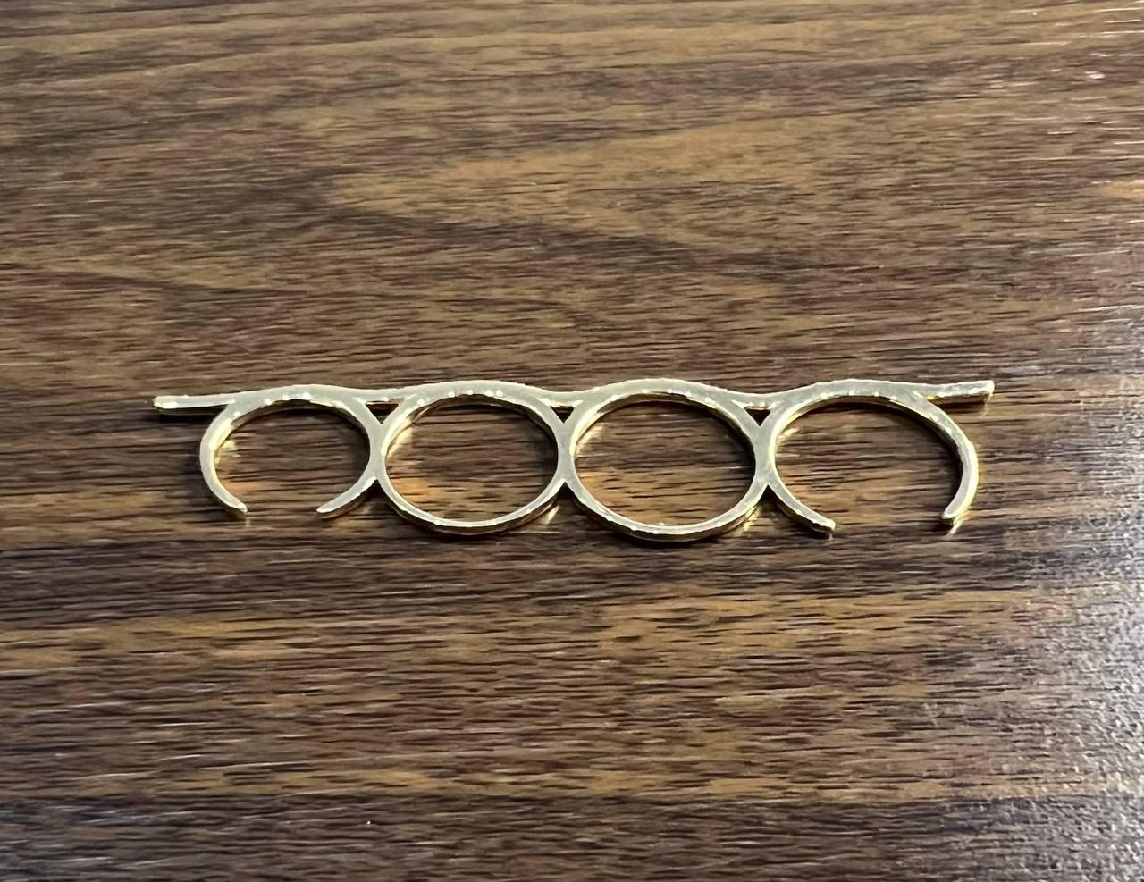 Full Finger Hand White Brilliant Diamond Knuckle 18K Rose Gold Statement Ring