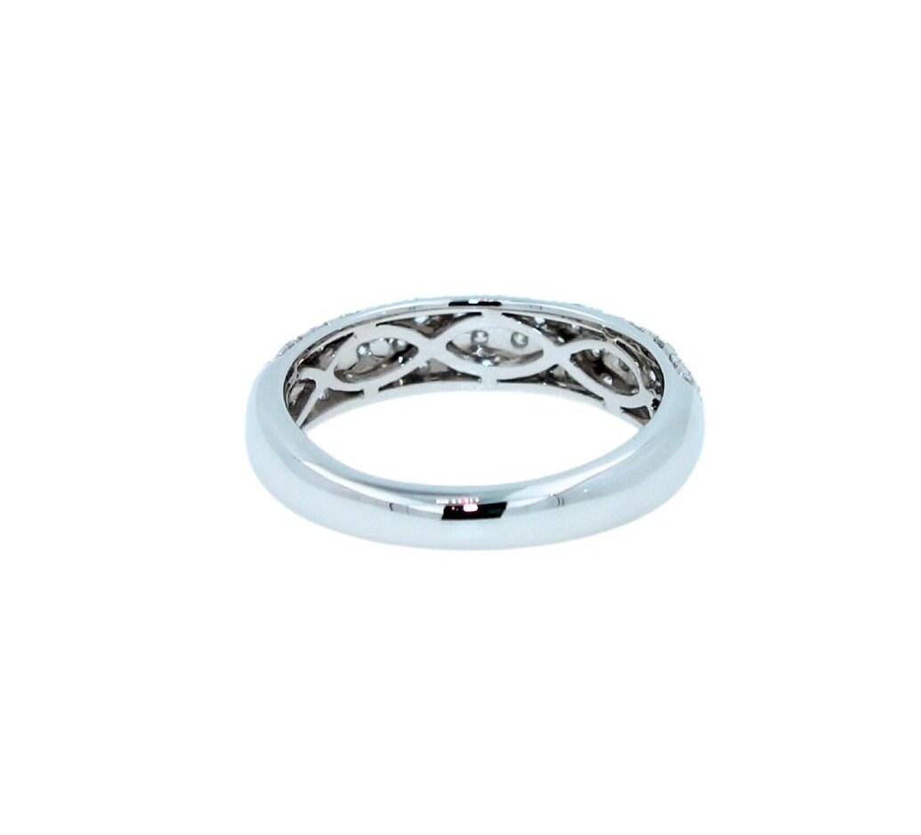 Brilliant Cut White Diamond Pave Set Medium Stackable Dainty Minimalistic Classi