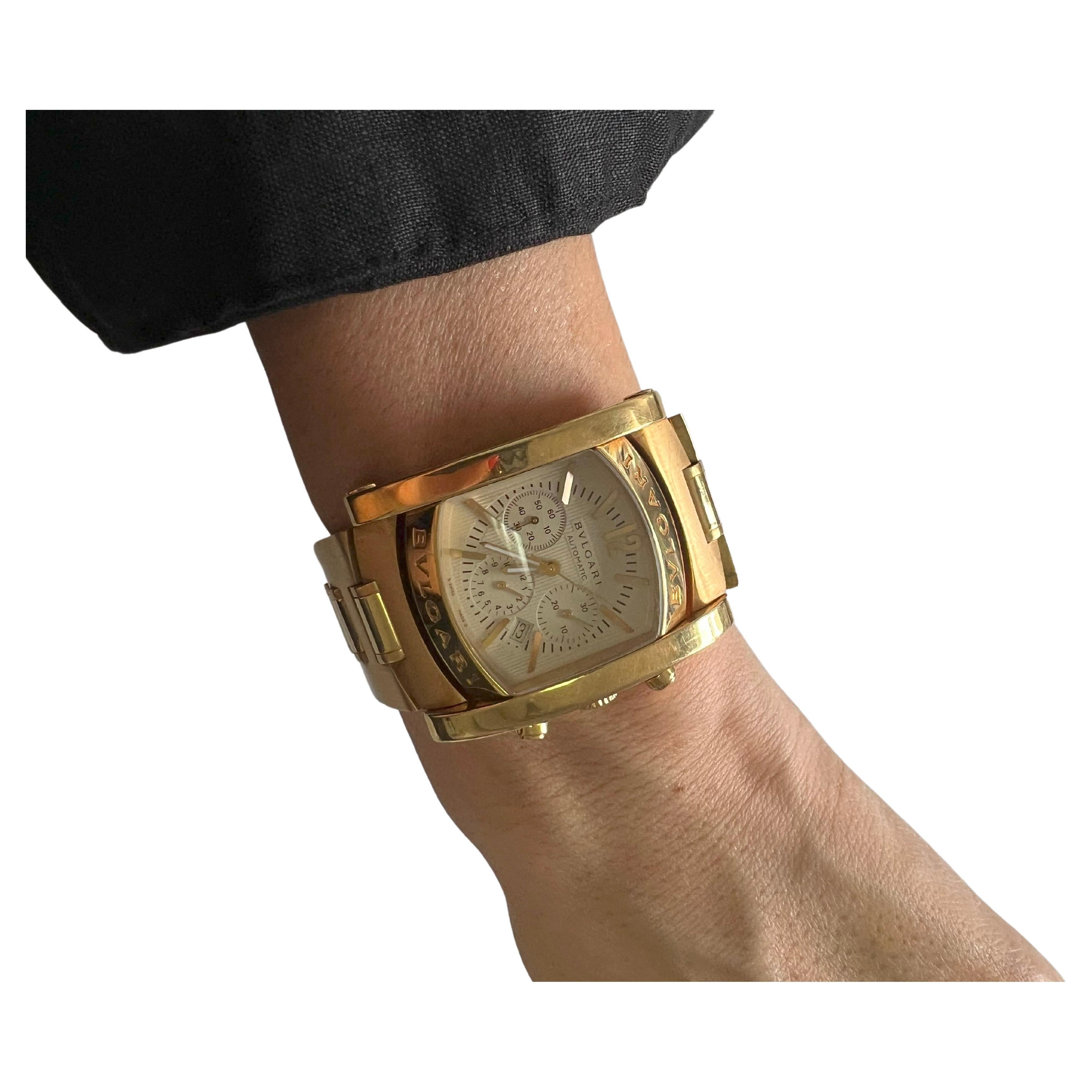 Bvlgari Bulgari Assioma 18 Karat Yellow Gold Large Dial Watch