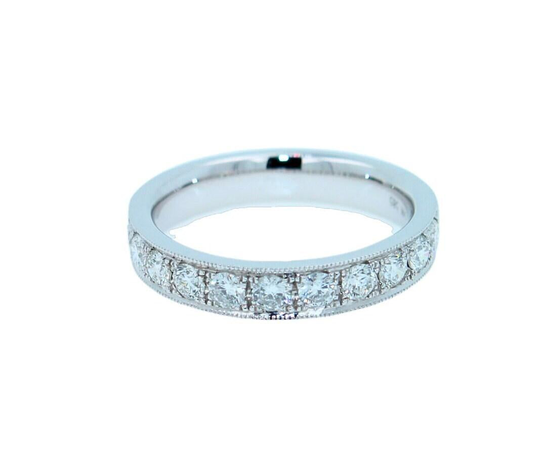 Classic Round Shape Brilliant Cut Diamond Channel Set Eternity Engagement Weddin