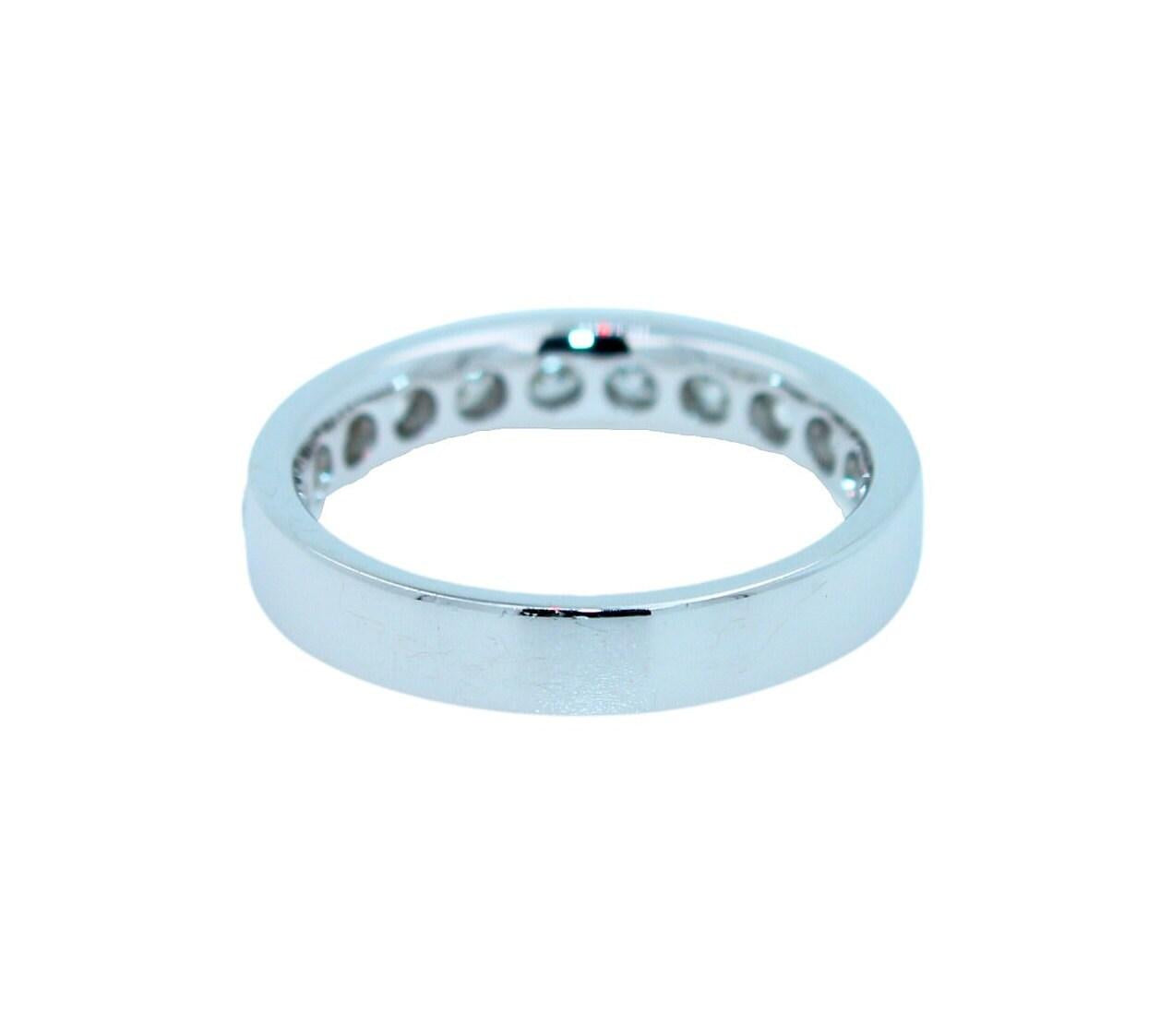 Classic Round Shape Brilliant Cut Diamond Channel Set Eternity Engagement Weddin