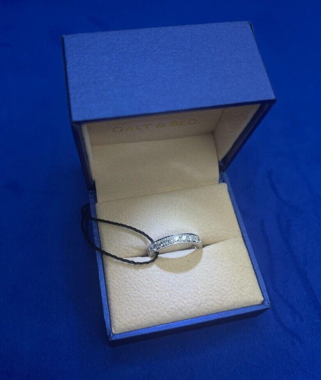 Classic Round Shape Brilliant Cut Diamond Channel Set Eternity Engagement Weddin