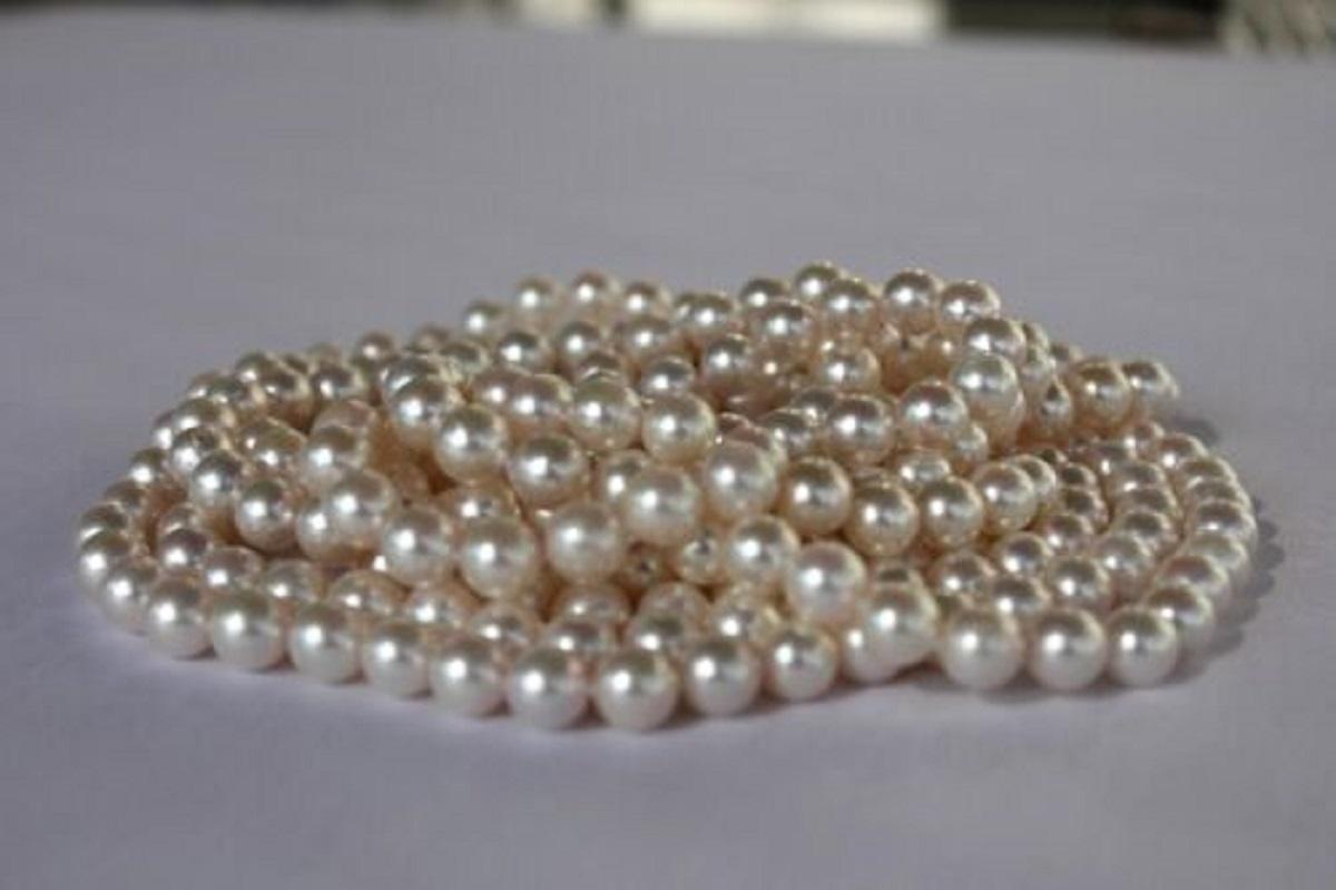 Classic White Cultured Japanese Akoya Opera Pearl Luxury Necklace 30 inches Long