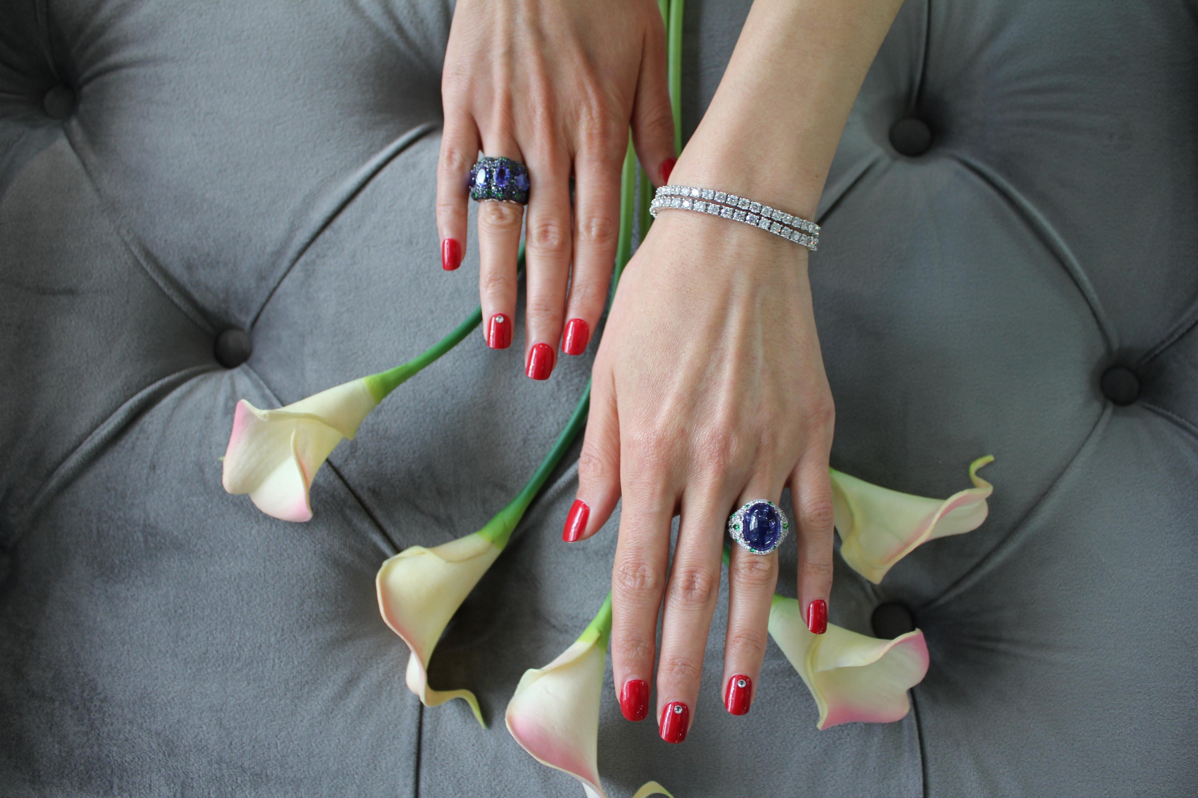 Diamond 7.5 Carat Tennis Line Classic Fashion 14 Karat White Gold Bracelet