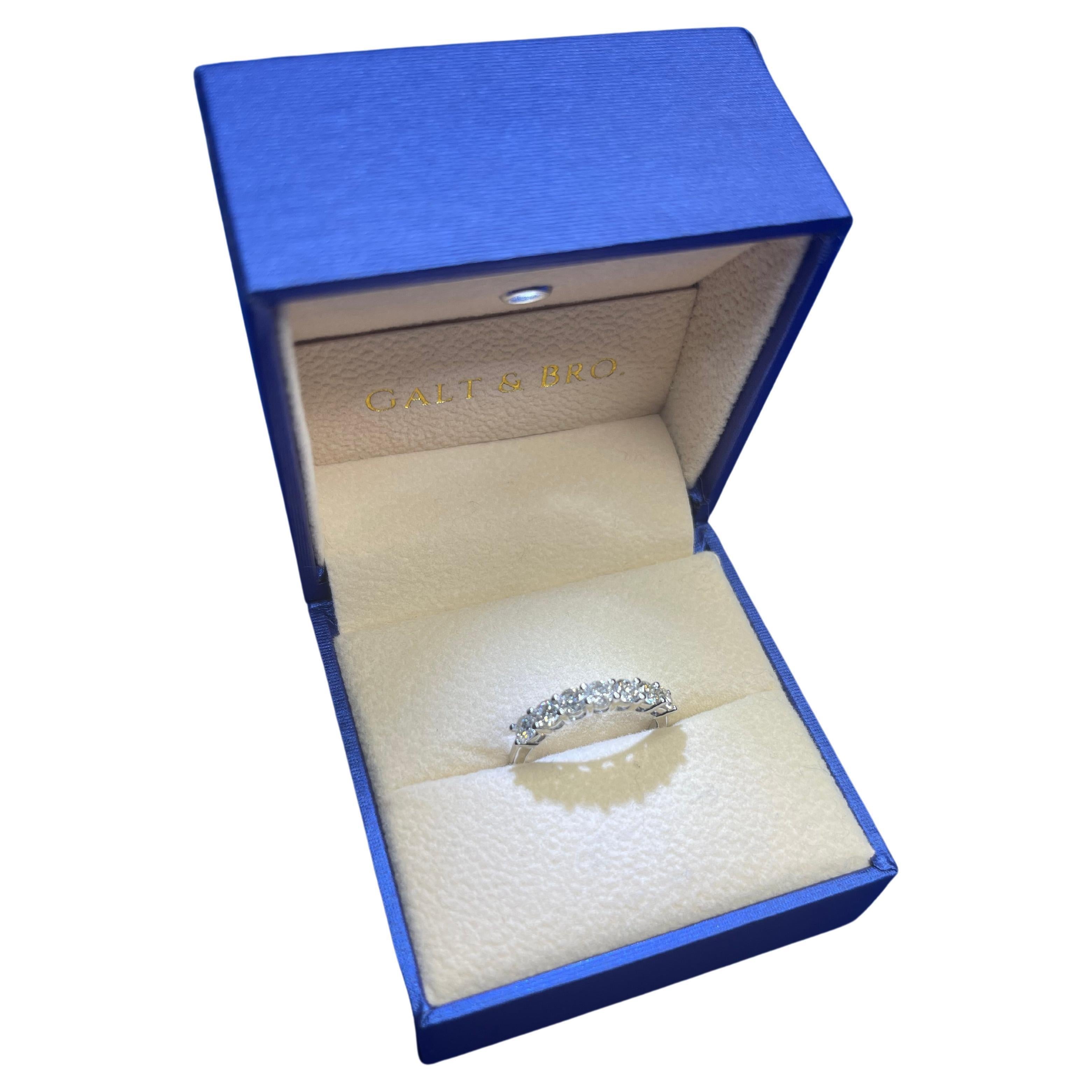 Diamond Classic Stack Eternity Wedding Anniversary Band 18 Karat White Gold Ring