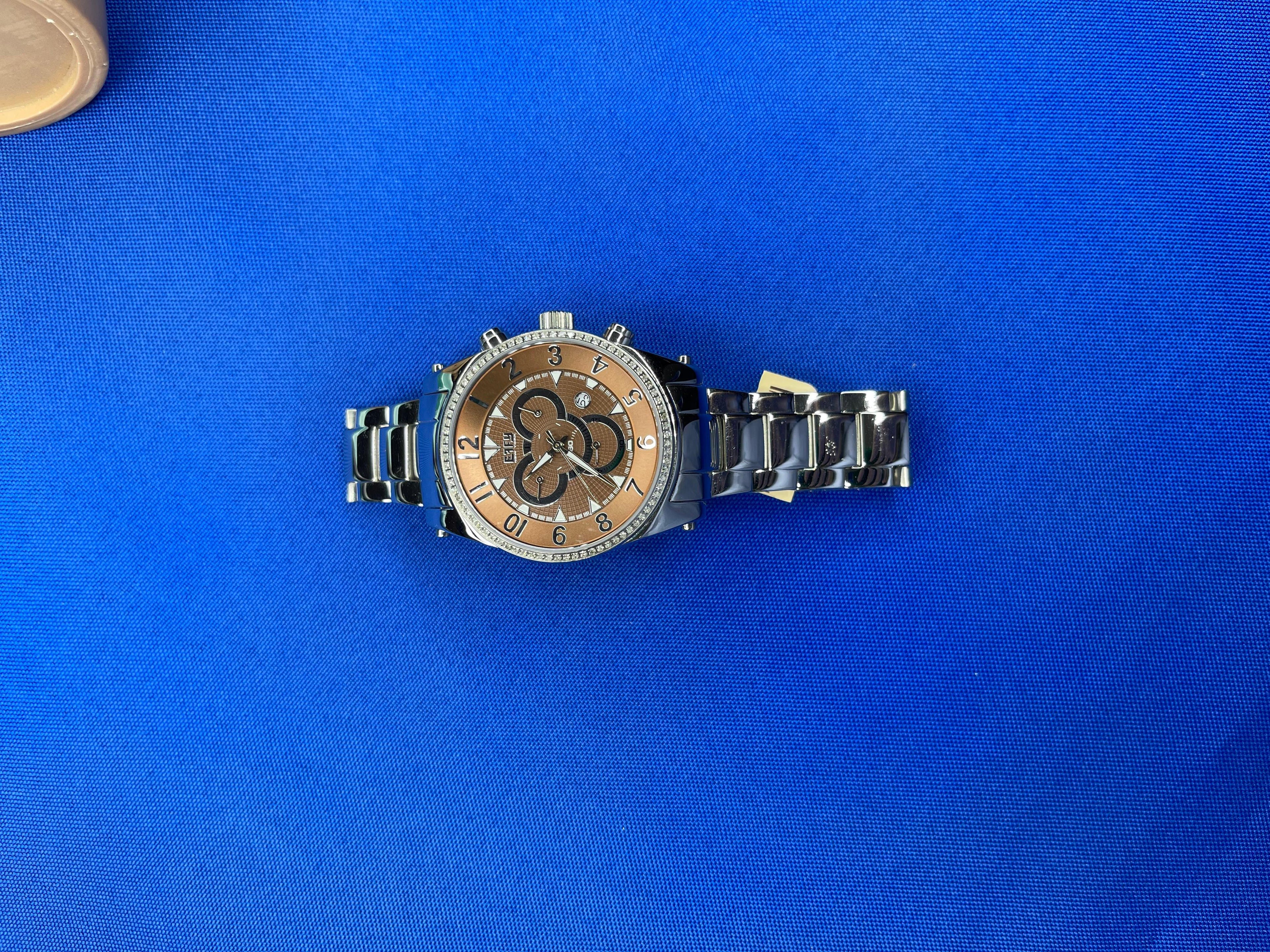 Diamond Pave Dial Luxury Swiss Quartz Exotic Watch 0.64 Tcw