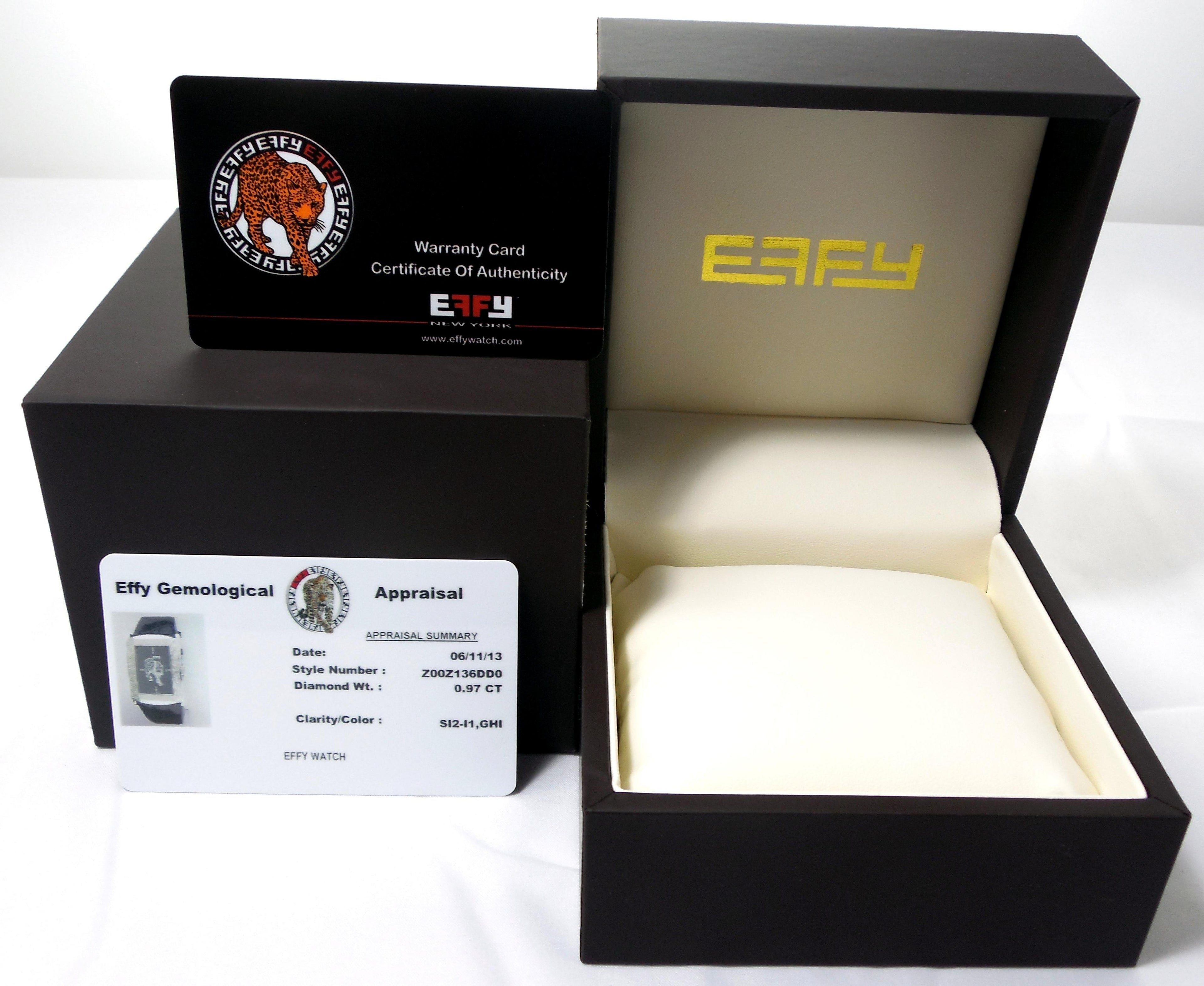 Diamonds Pave Dial Luxury Swiss Quartz Exotic Leather Band Watch