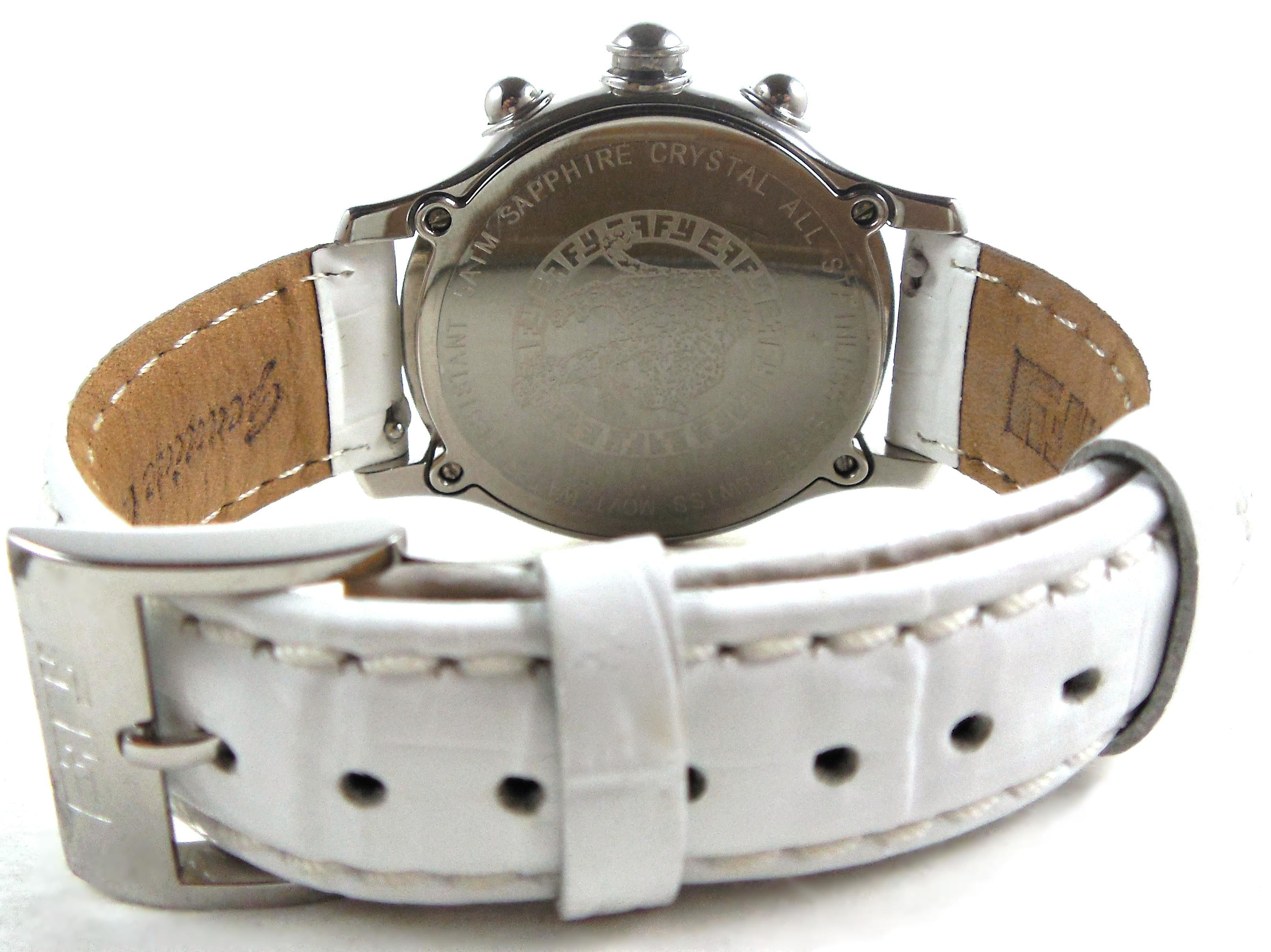 Diamonds Pave Dial Luxury Swiss Quartz Exotic Leather Band Watch