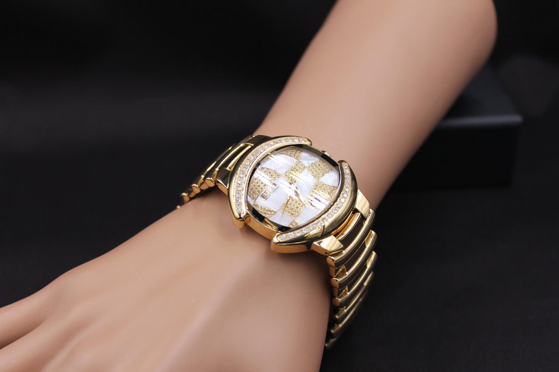 Diamonds Pave Dial Luxury Swiss Quartz Exotic Watch