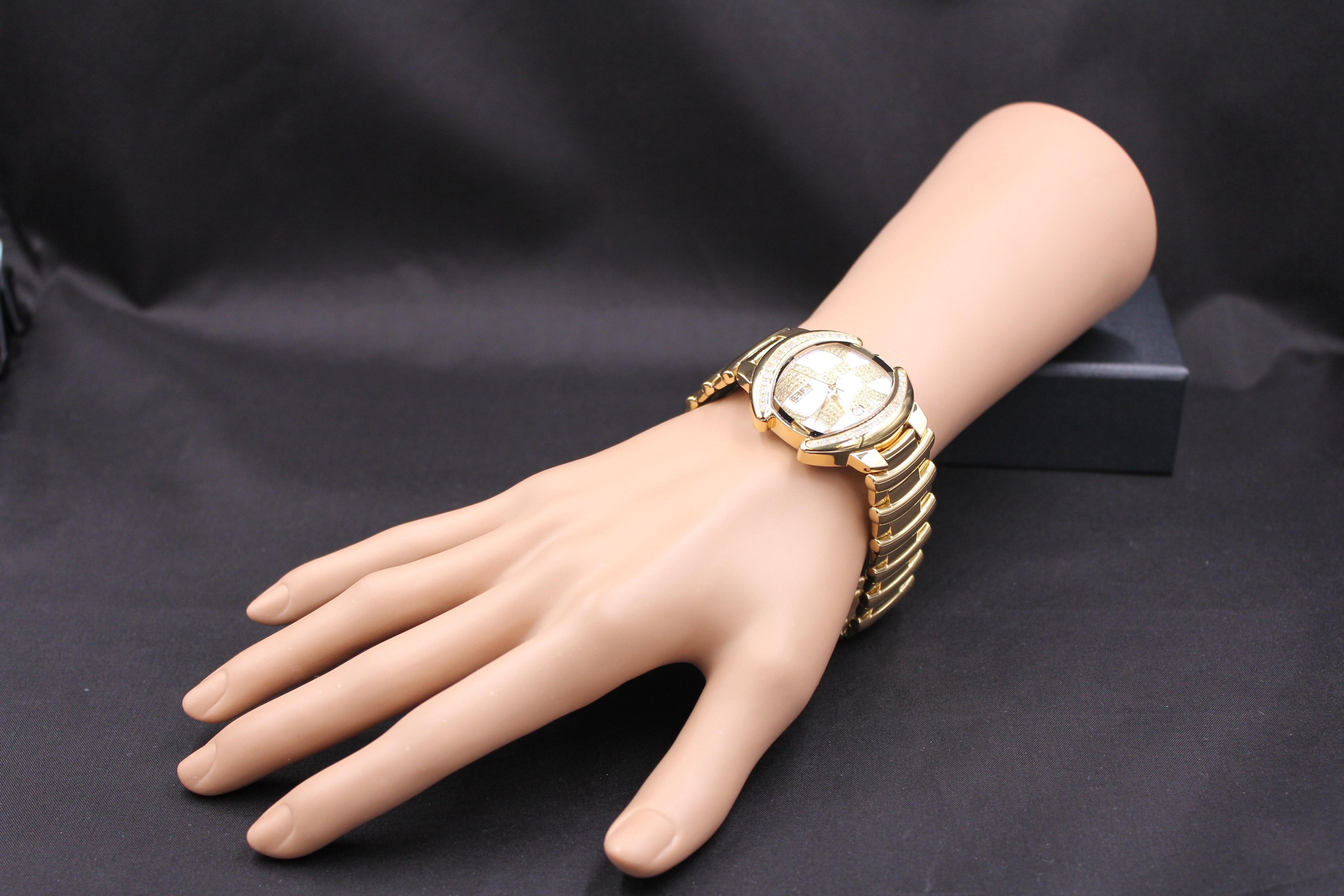 Diamonds Pave Dial Luxury Swiss Quartz Exotic Watch