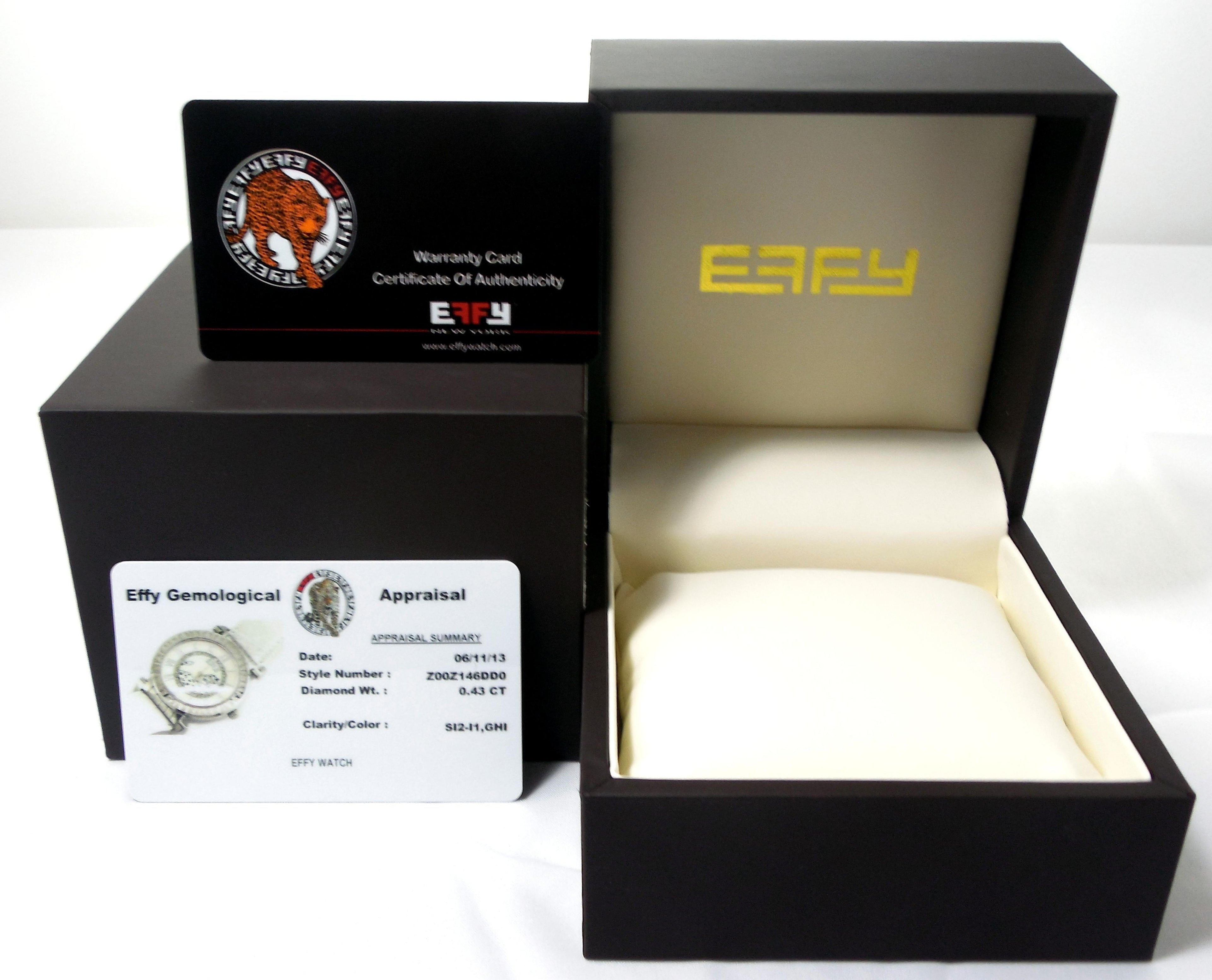 Diamonds Pave Dial Luxury Swiss Quartz Exotic Watch 0.42 Tcw