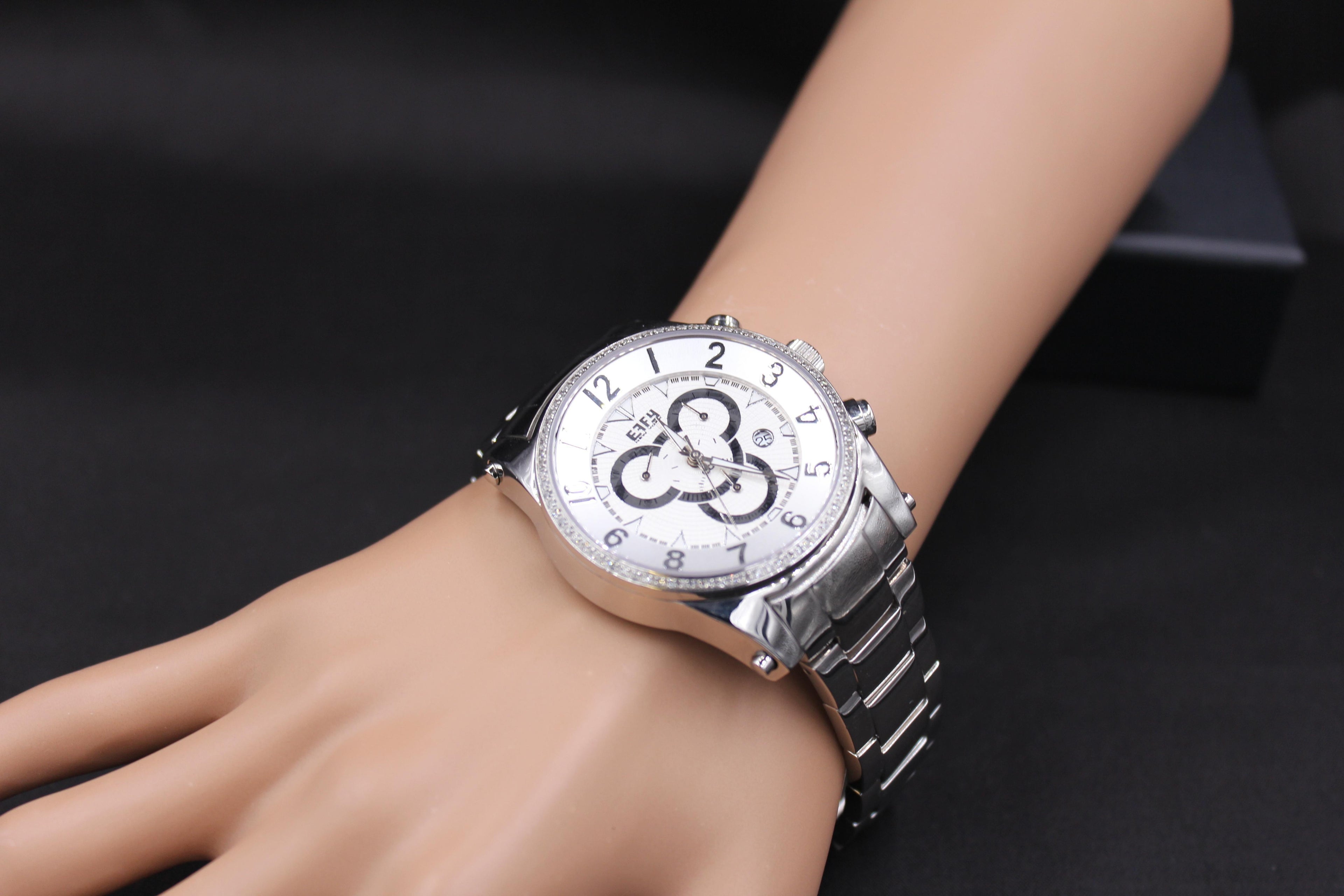 Diamonds Pave Dial Luxury Swiss Quartz Exotic Watch 0.64 Tcw