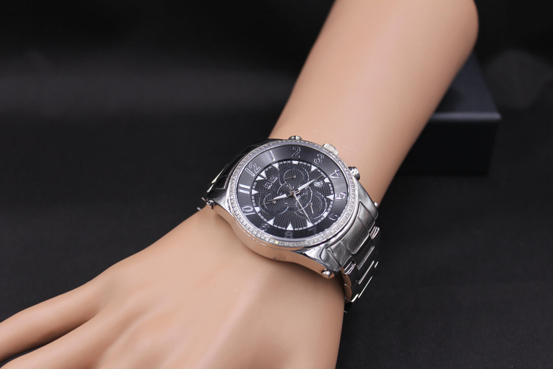 Diamonds Pave Dial Luxury Swiss Quartz Exotic Watch 0.64 Tcw