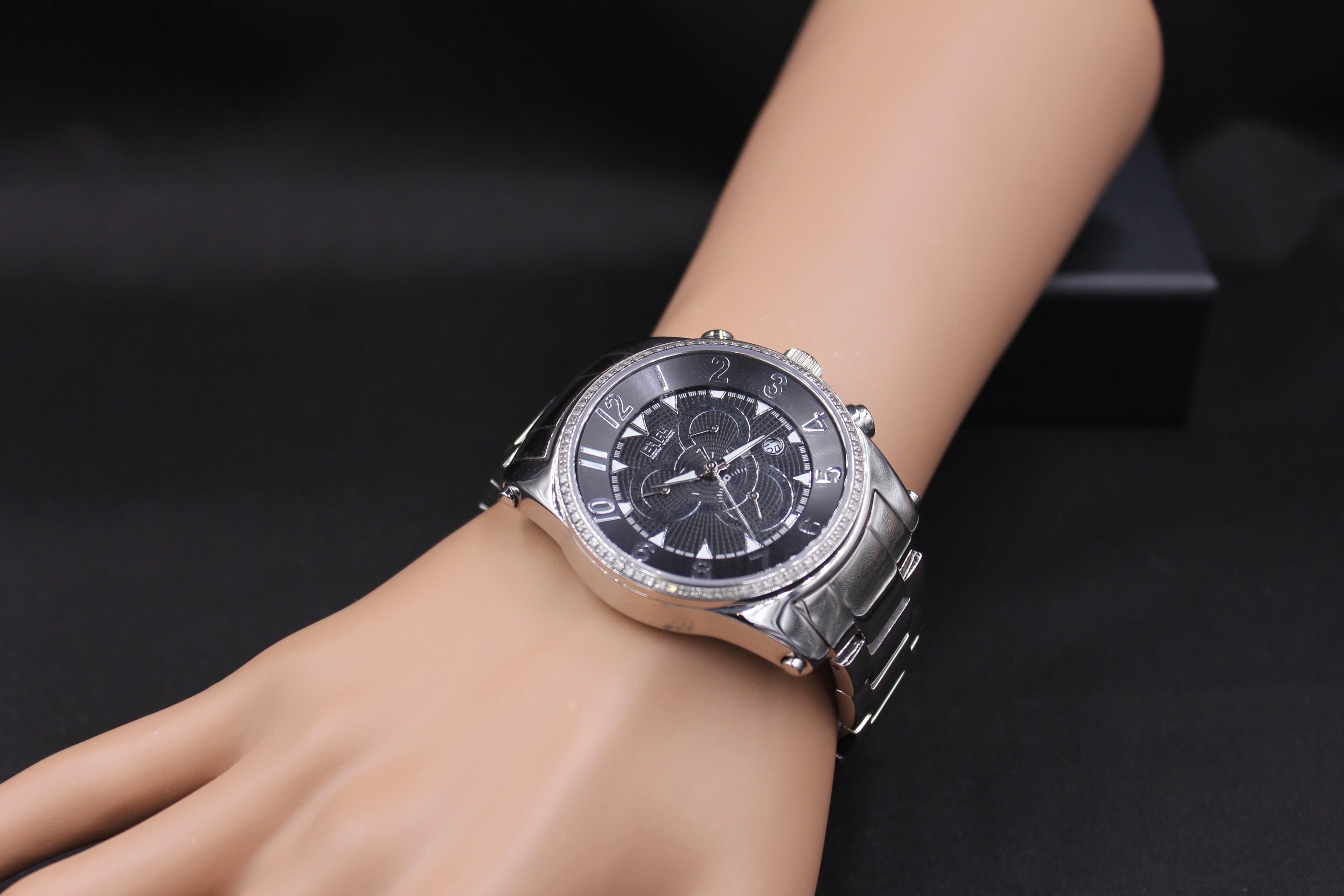 Diamonds Pave Dial Luxury Swiss Quartz Exotic Watch 0.64 Tcw