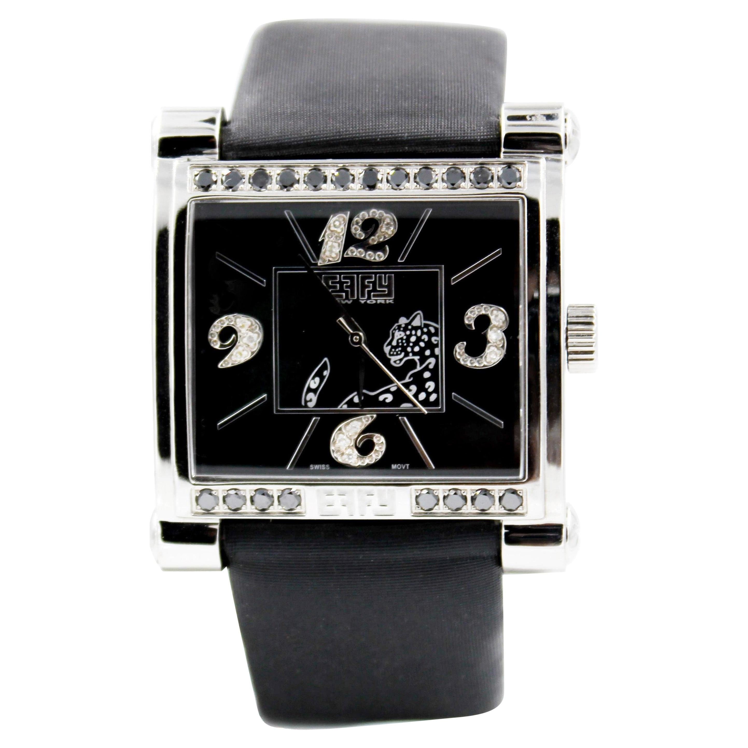 Diamonds Pave Dial Luxury Swiss Quartz Exotic Watch 0.77 Tcw