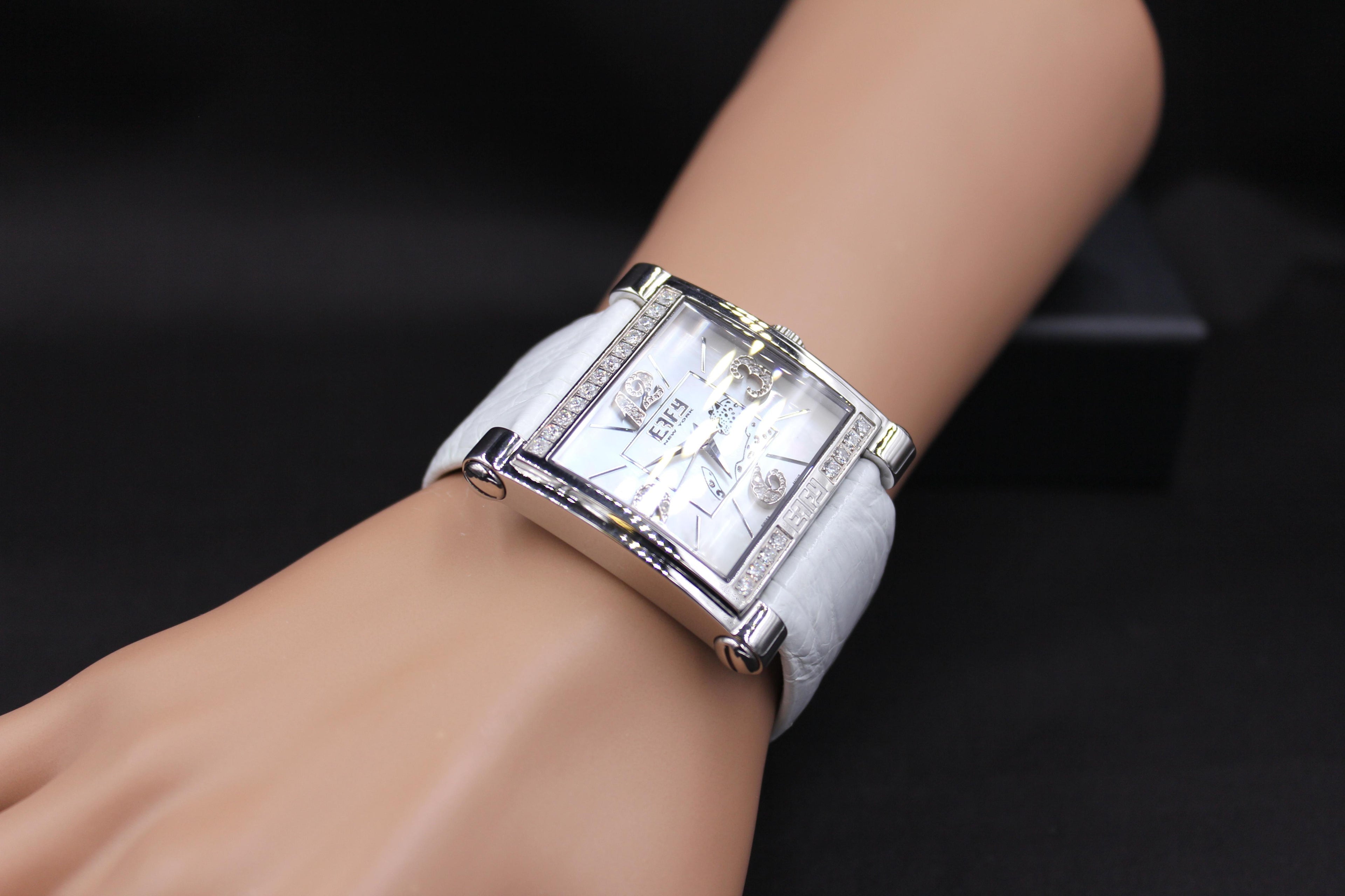 Diamonds Pave Dial Luxury Swiss Quartz Exotic Watch 0.77 Tcw