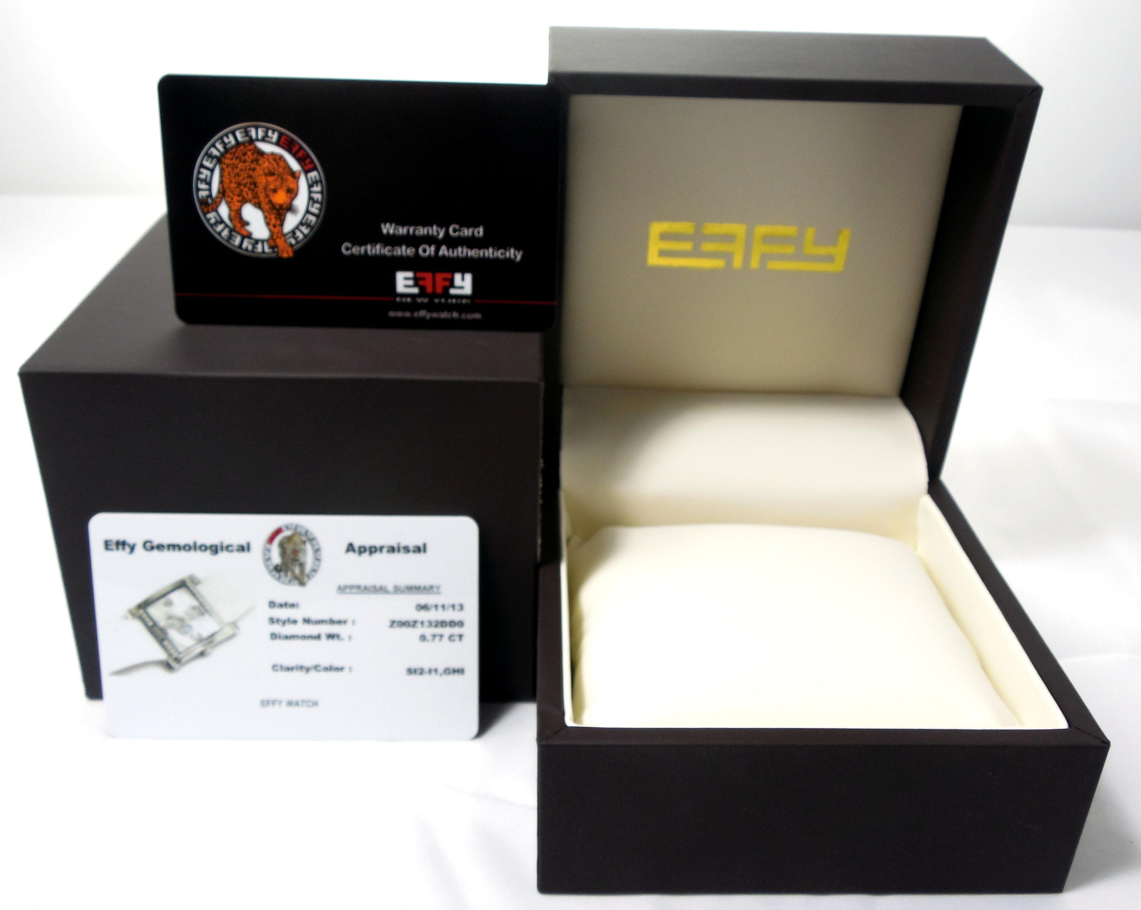 Diamonds Pave Dial Luxury Swiss Quartz Exotic Watch 0.77 Tcw