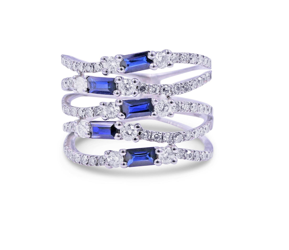 Eternal Lines Blue Sapphires - Ring