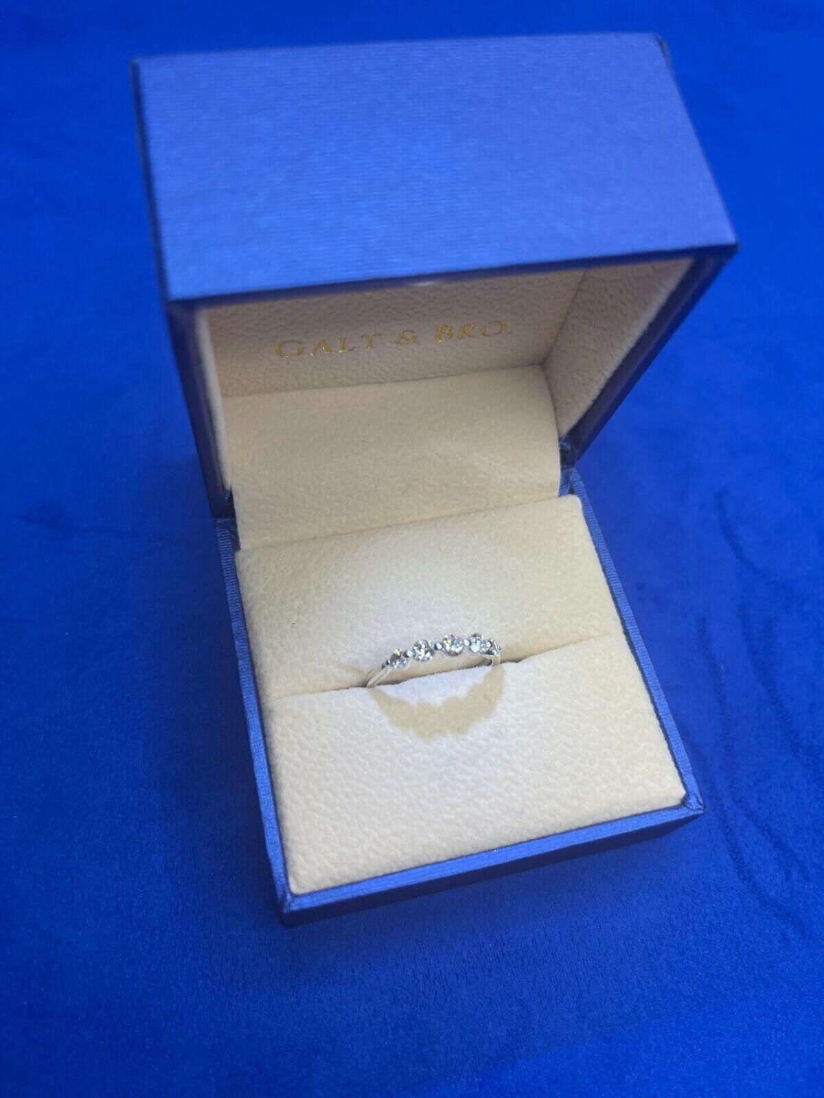 Half Carats Round Shape Brilliant Cut Diamond Half Bezel Prong Set Thin Eternity