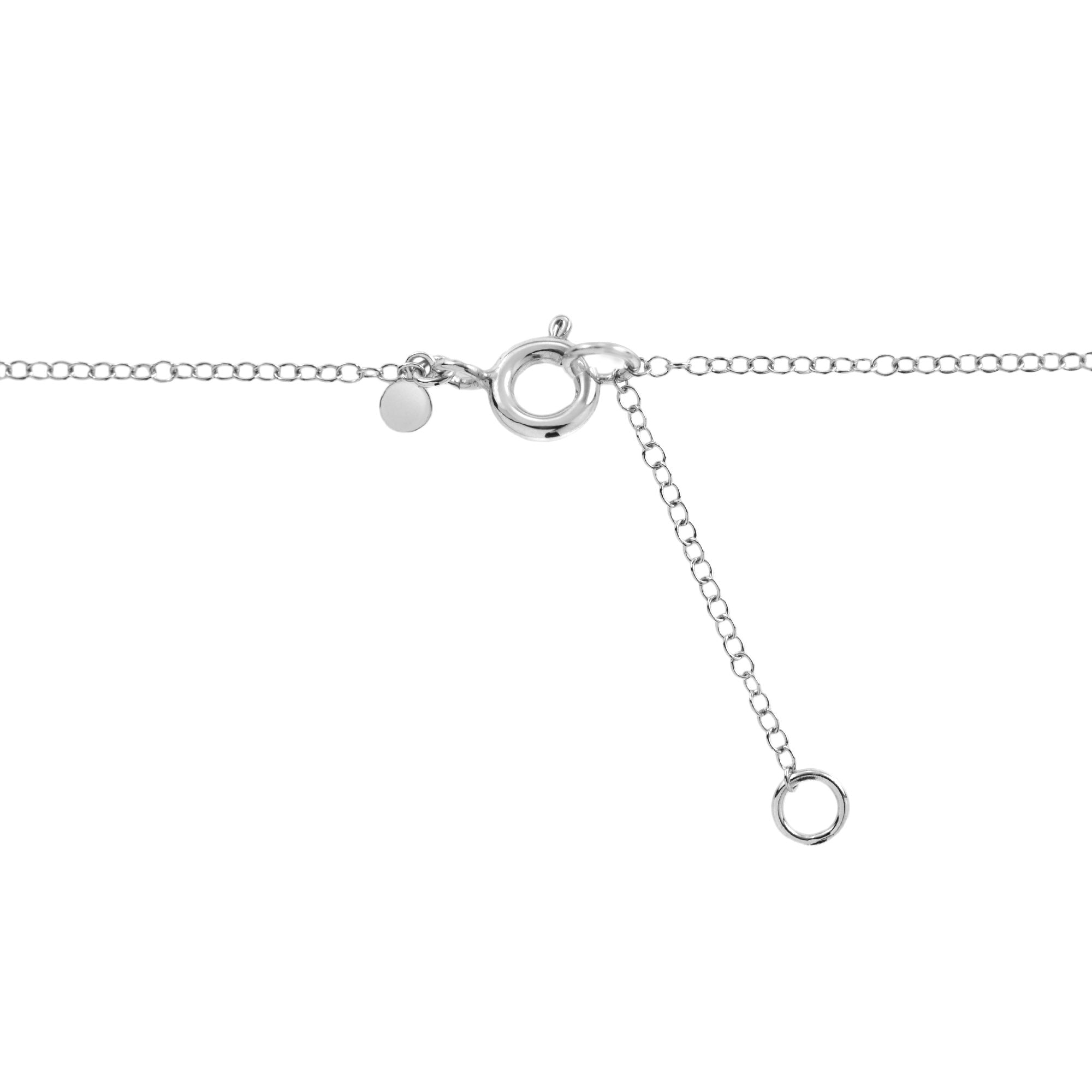 Double Drop Blue Topaz with Diamond Halo Accent Pendant 14K White Gold Necklace