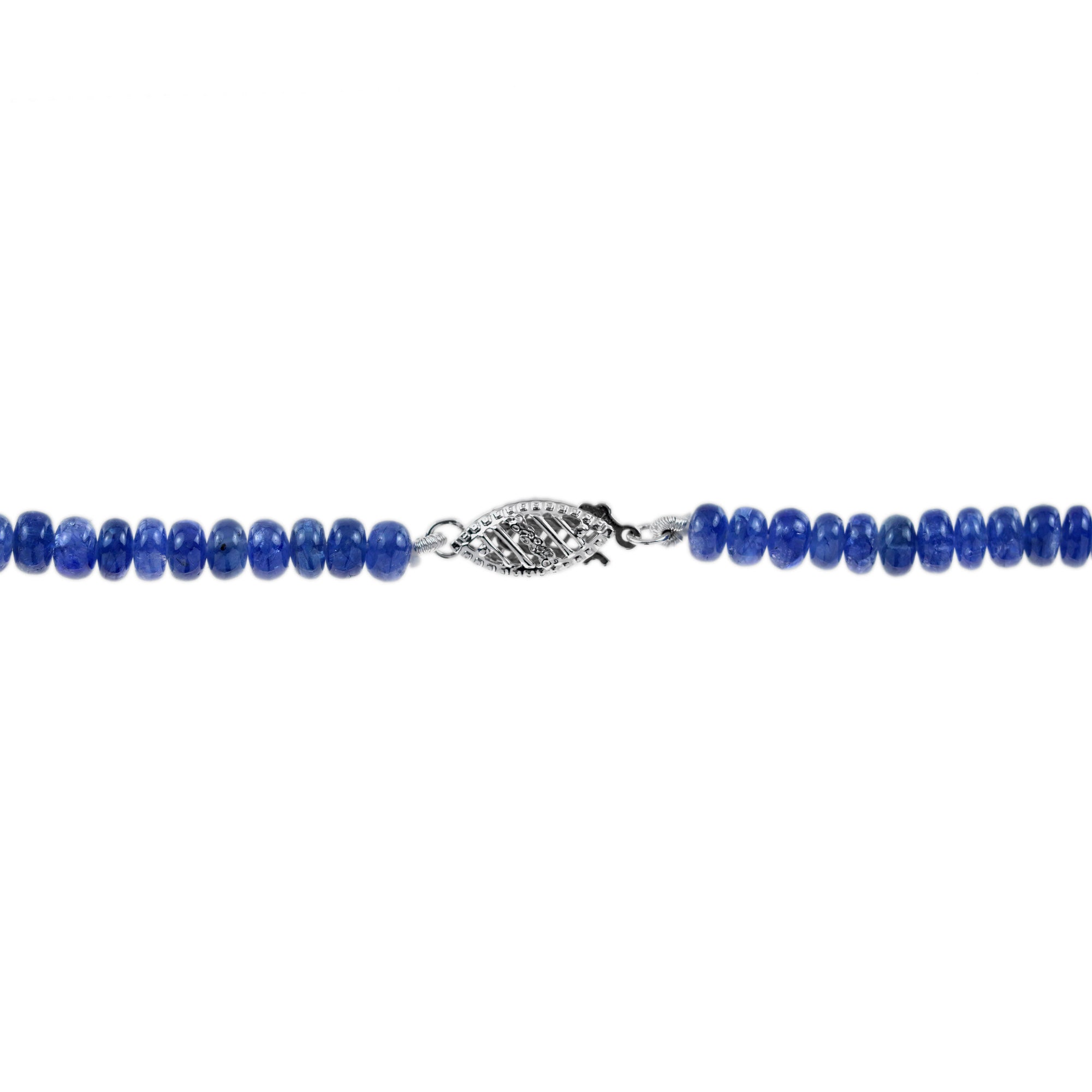 Black Opal & Emerald Sapphire and Diamond Art Deco Style White Gold Necklace